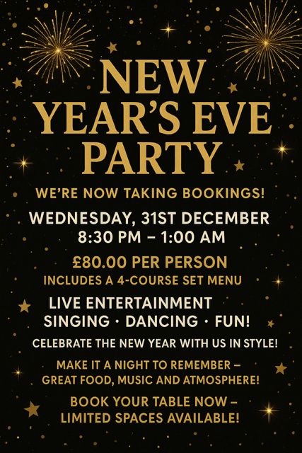 NEW YEAR’S EVE PARTY!!!
